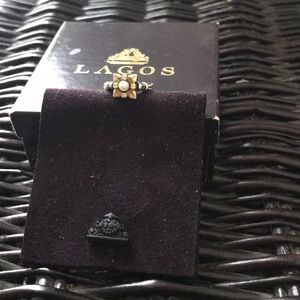 Lagos pearl and diamond ring size